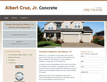 Tablet Screenshot of albertcruzjrconcrete.com